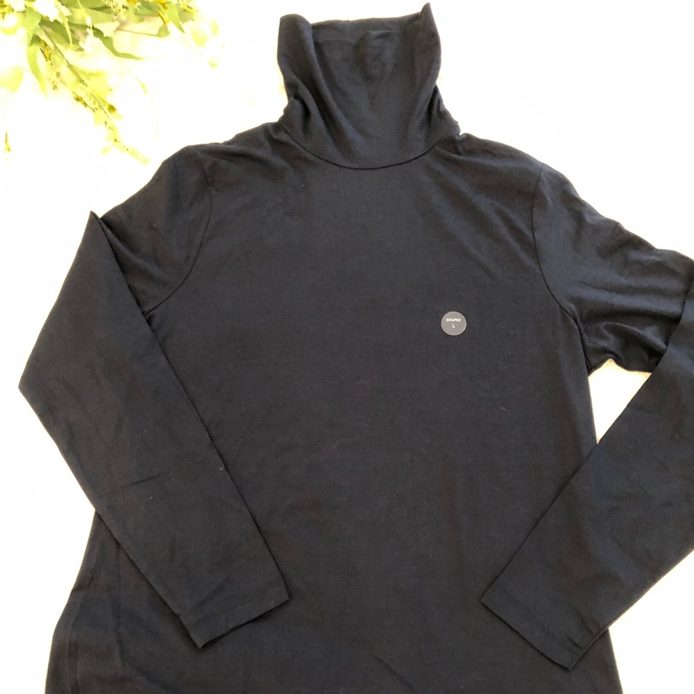 Navy turtleneck